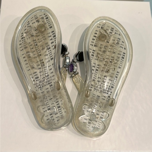 Stuart Weitzman Girls Purple Jeweled Jelly Sandals size 10Y - Picture 3 of 3